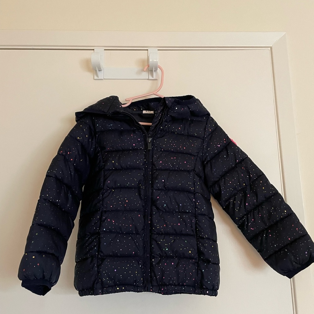 Gap Toddler Navy Blue Hooded Puffer Jacket